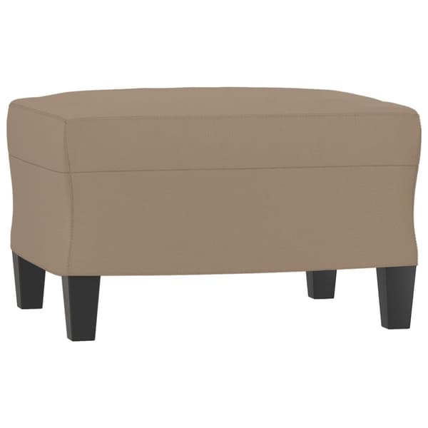 Fåtölj med fotpall Cappuccino 60 cm konstläder