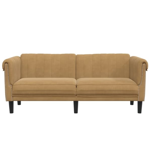 Soffa 2-sits brun konstmocka