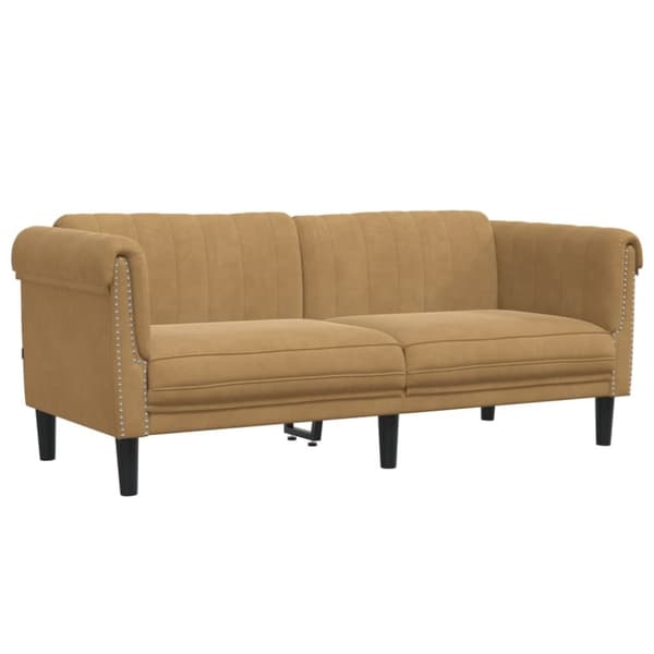 Soffa 2-sits brun konstmocka