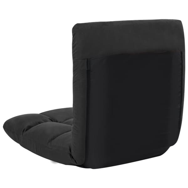 foldbar gulvstol mikrofiber sort