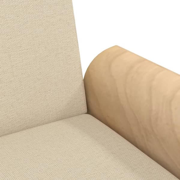Bäddsoffa med armstöd gräddvit tyg