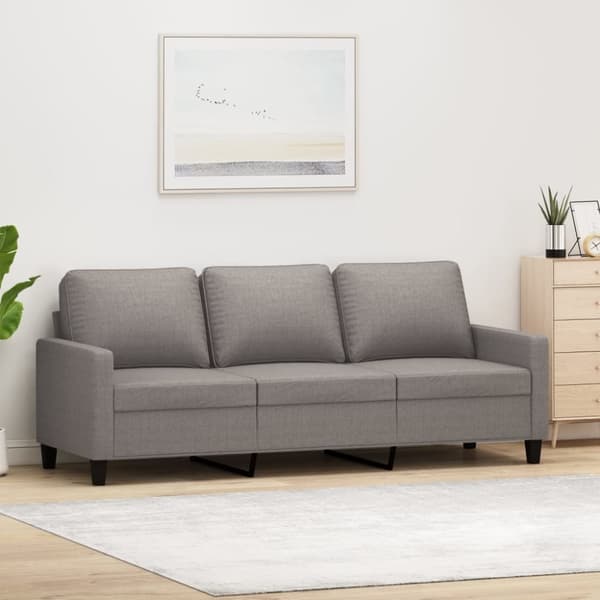 3-istuttava sohva, taupe väri, 180 cm, verhoiltu kankaalla