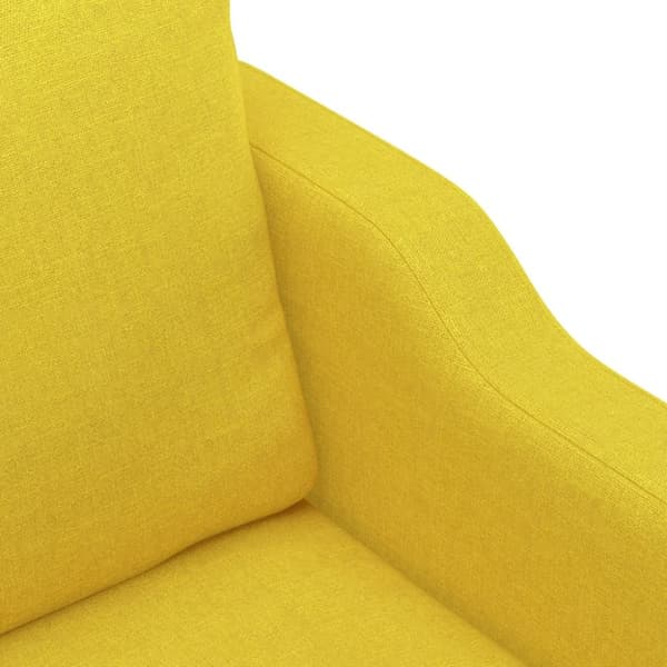 sofasæt 3 dele med puder stof lysegul