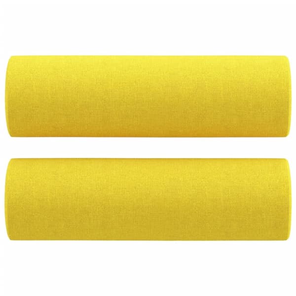 sofasæt 3 dele med puder stof lysegul