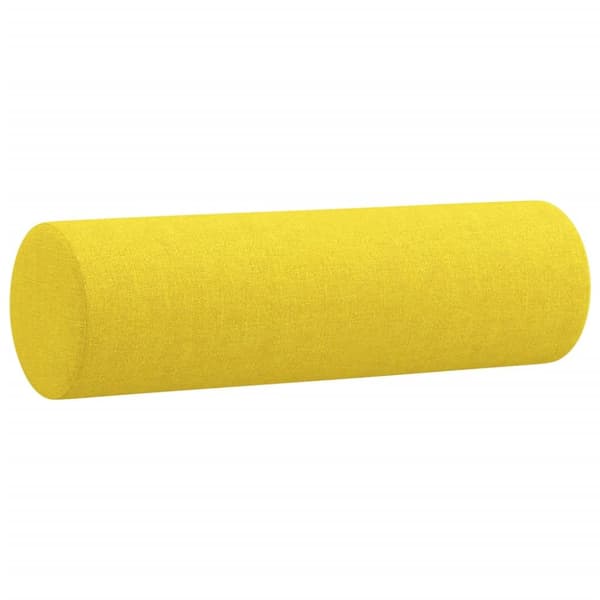 sofasæt 3 dele med puder stof lysegul