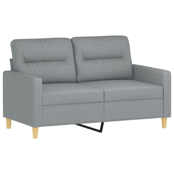 4-osainen lounge-setti, verhoiltu kankaalla, vaaleanharmaa