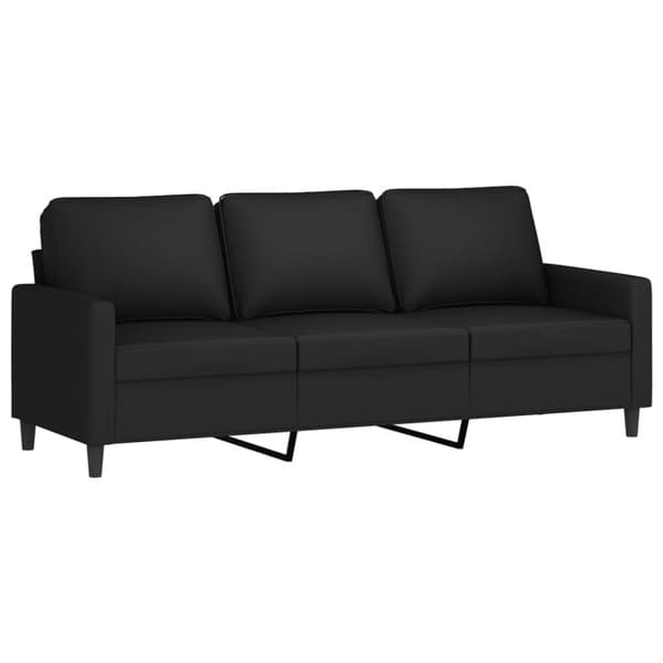 3-osainen lounge-setti, verhoiltu sametilla, musta
