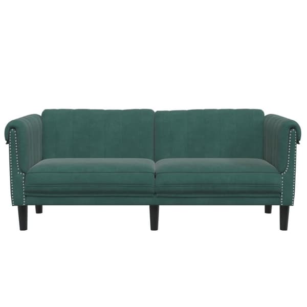 Soffa 2-sits mörkgrön sammet
