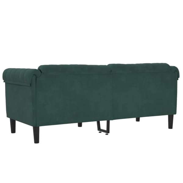 Soffa 2-sits mörkgrön sammet