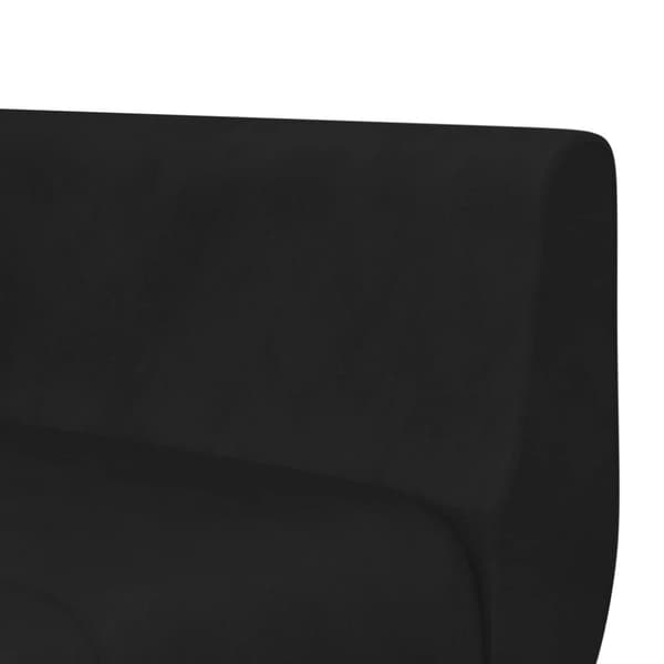 L-formad bäddsoffa svart 275x140x70 cm sammet