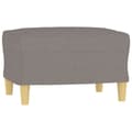 Miniatyrbillede 5 af 7: sofastol med fodskammel 60 cm stof Gråbrun