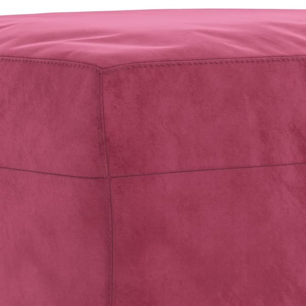 sofasæt 4 dele med hynder velour vinrød