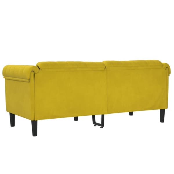 Soffa 2-sits gul sammet