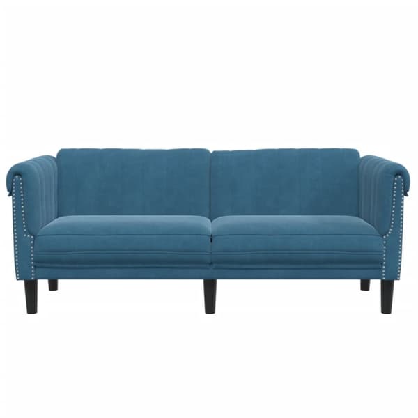 Soffa 2-sits blå sammet