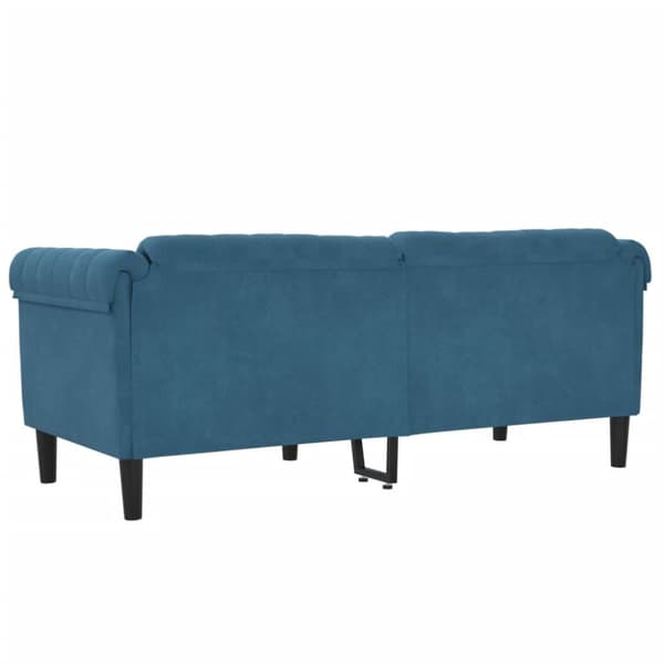 Soffa 2-sits blå sammet