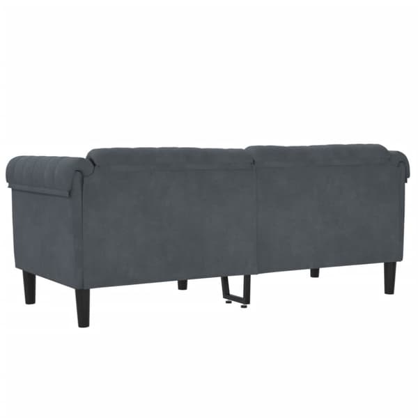 2-personers sofa velour mørkegrå