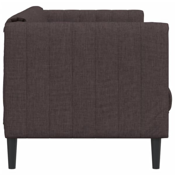 Soffa 2-sits mörkbrun tyg