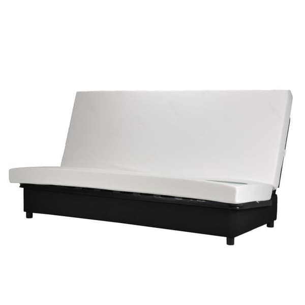COMFORT BULTEX 3-sits bäddsoffa - Svart tyg - Made in France - L 192 x D 95 cm - BEIJA