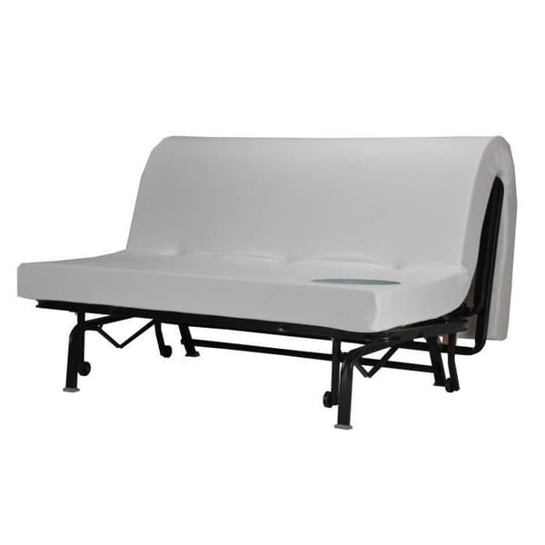 BZ 3-sits bänk BECCI - Grå tyg - BULTEX - Tillverkad i Frankrike - L 142 x D 101 cm