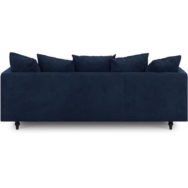 4-sits fast rak soffa - Blått tyg - Klassisk - L 212 x D 93 cm - CONSTANCE