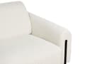 Miniatyrbilde 10 av 11: Sofa Hvit Kordfløyel Stoff Metallben 3 Seter Klassisk Sofa Settee Justerbar Ryggstøtte Stue Moderne