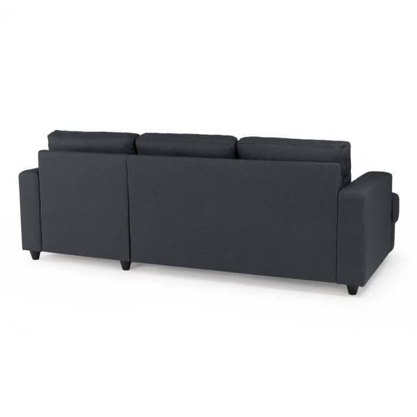 Paul 4-sits höger hörnsoffa - Antracitgrått tyg - L 215 x d 140 cm