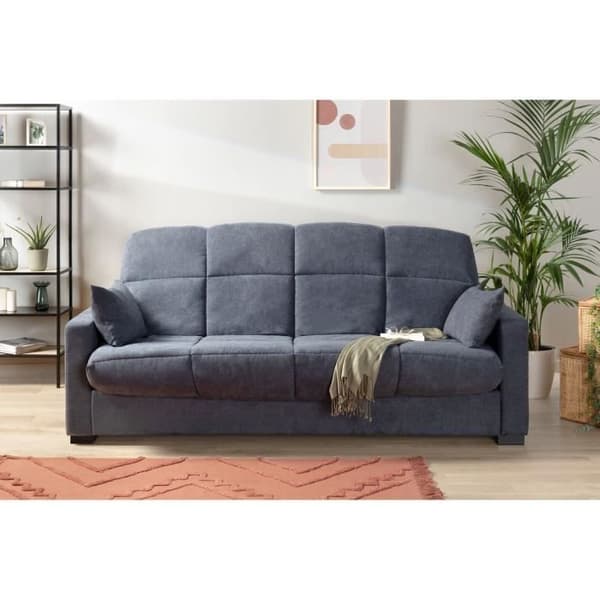 3-sits bäddsoffa - Antracitgrå - 14 cm madrass - 130 x 190 cm - MEGAN