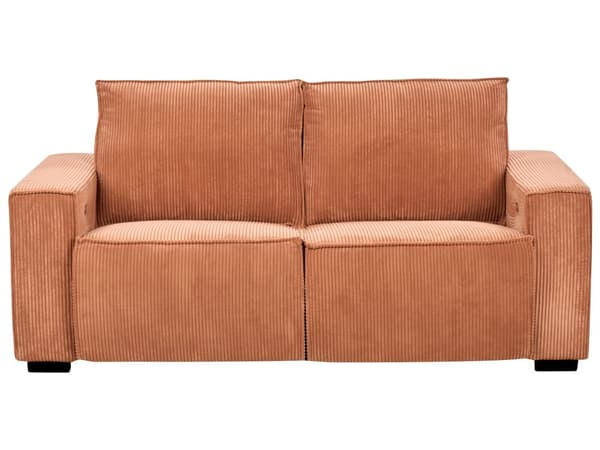 Elektrisk Hvilesofa Oransje Kordfløyel Polstret 3-seters sofa Moderne Design Relax Funksjon