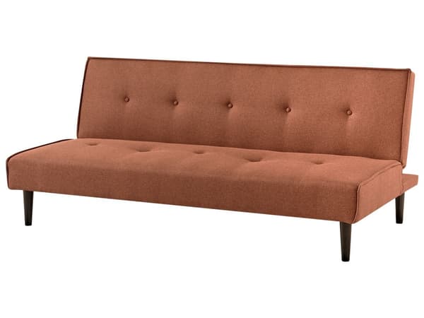 Sovesofa Gyllenbrun 3-seter Knappet Sete Click Clack