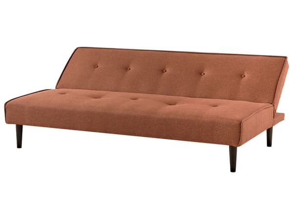 Sovesofa Gyllenbrun 3-seter Knappet Sete Click Clack