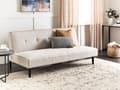 Miniatyrbilde 5 av 11: Sovesofa Lysebeige 3-seter Knappet Sete Click Clack