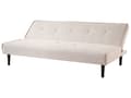 Miniatyrbilde 8 av 11: Sovesofa Lysebeige 3-seter Knappet Sete Click Clack