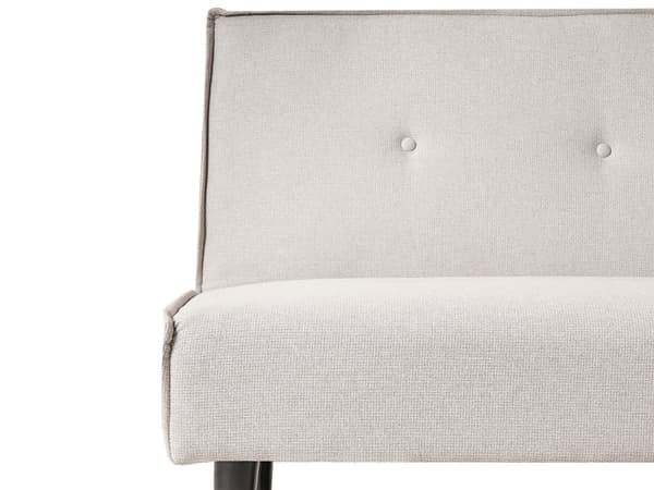 Sovesofa Lysebeige 3-seter Knappet Sete Click Clack
