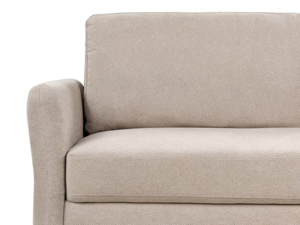 Soffa 3-sits Taupe Tyg Klädsel med Förvaring Kraftigt Stoppad Modern Stil Vardagsrumsmöbler