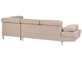 Pikkukuva 6 / 10: Kulmasohva beige kangas verhoiltu viidelle säädettävä niskatuilla vasenkätinen moderni