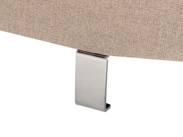 Kulmasohva beige kangas verhoiltu viidelle säädettävä niskatuilla vasenkätinen moderni
