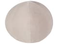 Miniatyrbilde 6 av 11: 3-seters Sofa Taupe Fløyel Stoff Myk Nubby med Ekstra Kasteputer Retro Glam Art Dekor Stil