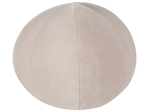 3-seters Sofa Taupe Fløyel Stoff Myk Nubby med Ekstra Kasteputer Retro Glam Art Dekor Stil