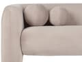 Miniatyrbilde 8 av 11: 3-seters Sofa Taupe Fløyel Stoff Myk Nubby med Ekstra Kasteputer Retro Glam Art Dekor Stil