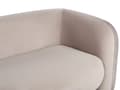 Miniatyrbilde 9 av 11: 3-seters Sofa Taupe Fløyel Stoff Myk Nubby med Ekstra Kasteputer Retro Glam Art Dekor Stil