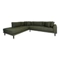 Miniatyrbilde 2 av 2: Lido sofa hjørnesofa venstrevent 4 puter grønn.
