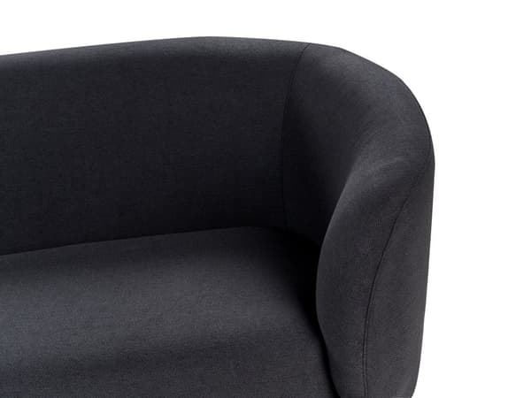 2-seters Sofa Svart Polyester Stoff Myke Svarte Ben Retro Glam Art Dekor Stil