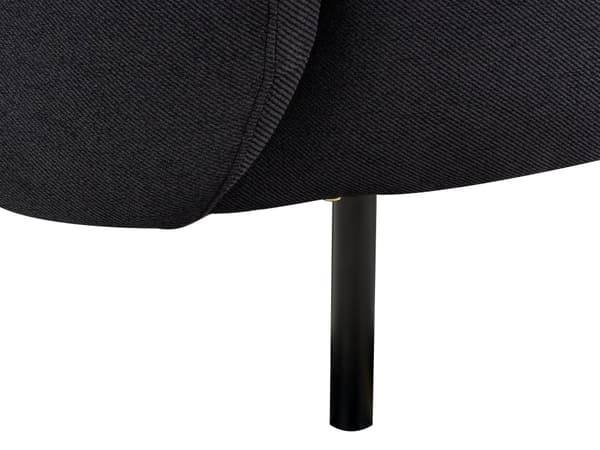 2-seters Sofa Svart Polyester Stoff Myke Svarte Ben Retro Glam Art Dekor Stil