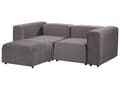Miniatyrbilde 4 av 11: 2 seters Modulær Sofa med Ottoman Mørkegrå Fløyel Seksjonssofa Sofa med Svarte Ben Moderne Stue
