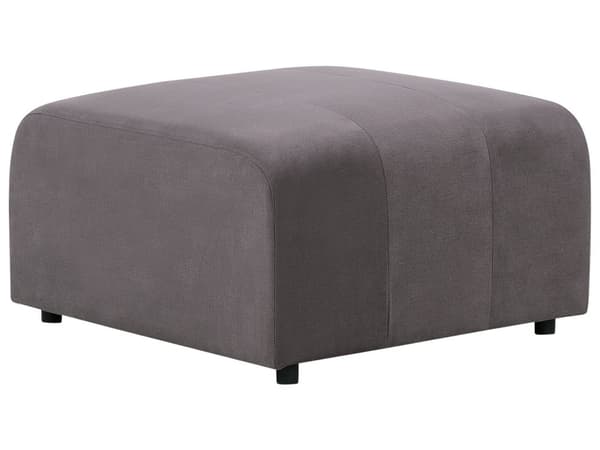 2 seters Modulær Sofa med Ottoman Mørkegrå Fløyel Seksjonssofa Sofa med Svarte Ben Moderne Stue