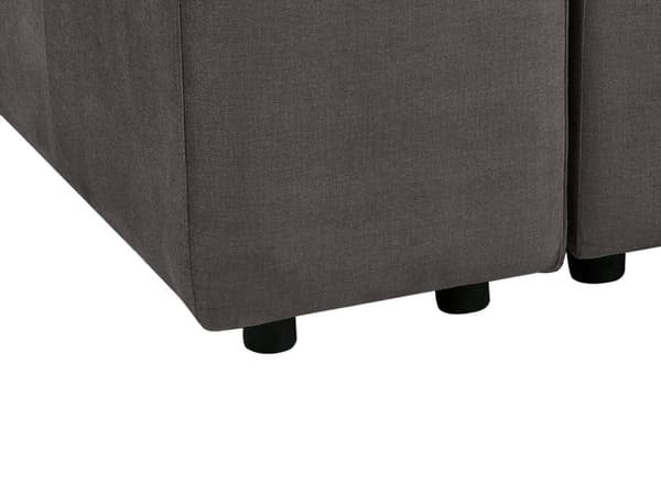 2 seters Modulær Sofa Mørkegrå Fløyel Seksjonssofa Sofa Sofa med Svarte Ben Moderne Stue