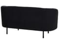 Miniatyrbillede 6 af 10: Sofa Sort Polyester 2 Personers Tyk Polstret Dyb Blød Stofsofa til Stuen Moderne Inspiration Stue Møbel Klassisk