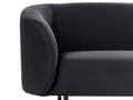 Miniatyrbillede 7 af 10: Sofa Sort Polyester 2 Personers Tyk Polstret Dyb Blød Stofsofa til Stuen Moderne Inspiration Stue Møbel Klassisk