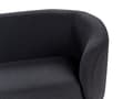 Miniatyrbillede 8 af 10: Sofa Sort Polyester 2 Personers Tyk Polstret Dyb Blød Stofsofa til Stuen Moderne Inspiration Stue Møbel Klassisk