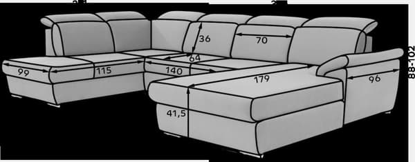 Hjørnesovesofa Fluttuare